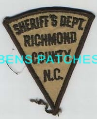 NORTH CAROLINA,A,RICHMOND COUNTY SHERIFF 1C
